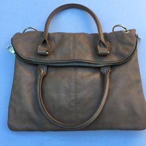 Steve Madden Tan Foldover Crossbody Bag